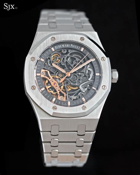 audemars piguet royal oak skeleton automatic|Audemars Piguet royal oak open worked skeleton.